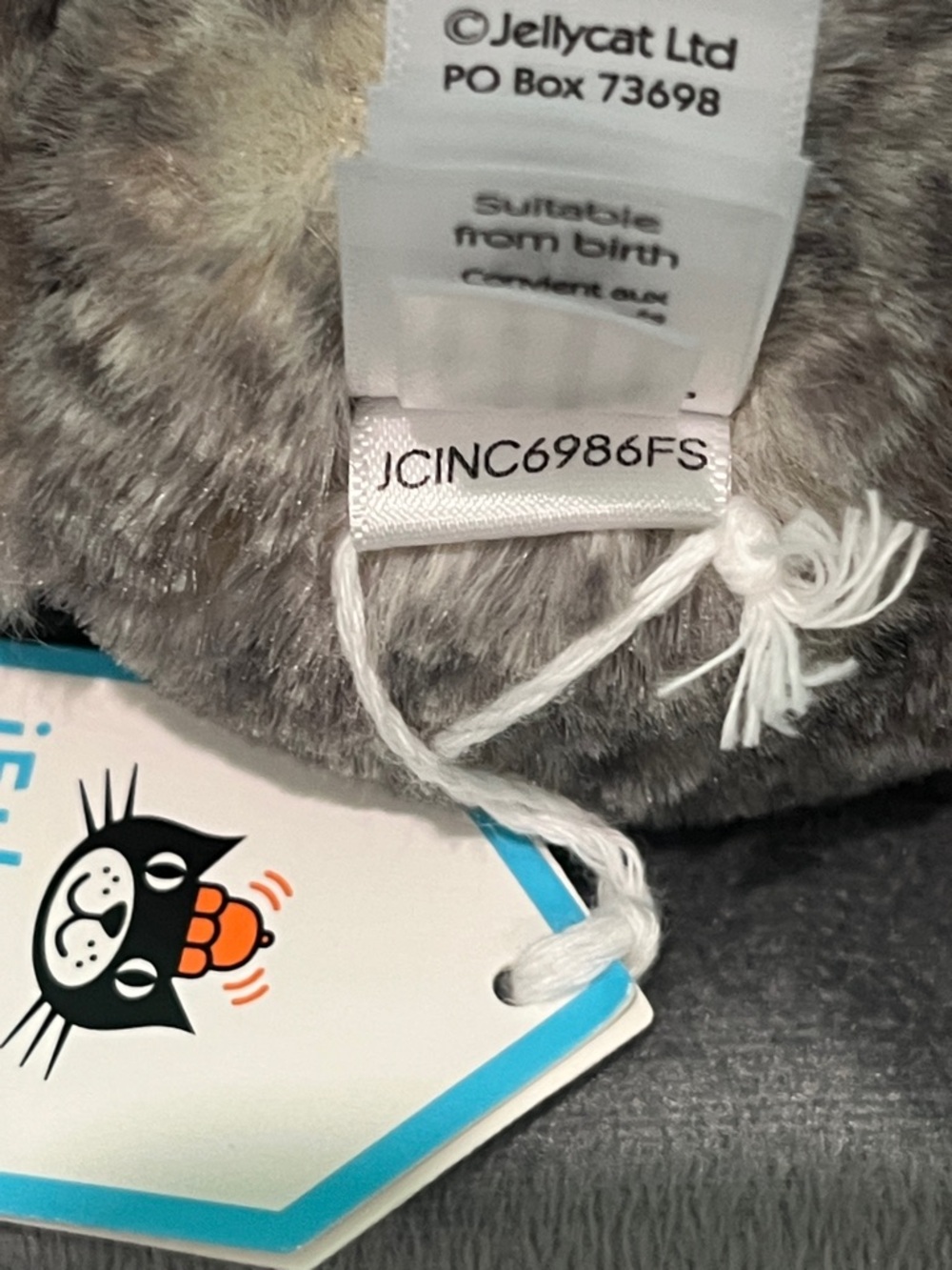 Jellycat Lolly Sugar Glider Beige, Gray Cream Plush, Approx. 5.5”, New with Tags - Picture 7 of 16